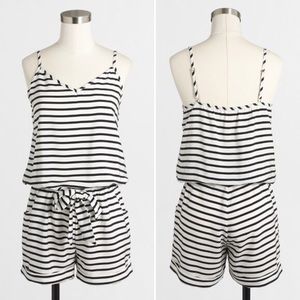 J. Crew Drapey Striped Romper